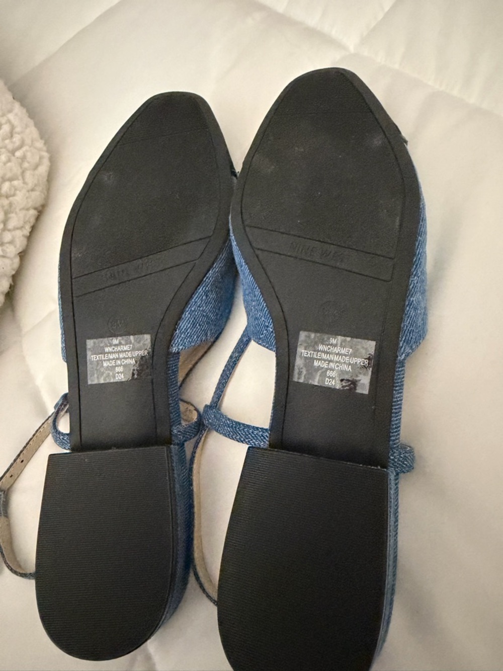 Nine West Denim Slingback Flats - Picture 3 of 7